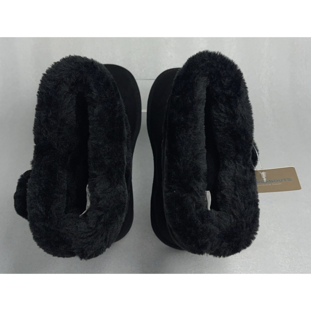 Thereabouts Willa Flat Heel Black Winter Boots Faux Fur Girls Size 12 NEW - Picture 7 of 16